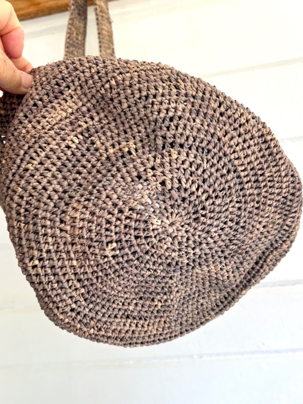 HELEN KAMINSKI Carillo Raffia Tote in Taupe Made In Madagascar - Picture 4 of 9